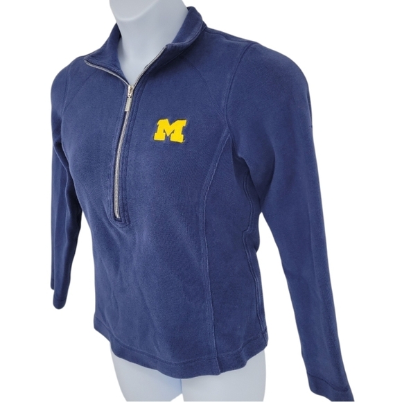 Tommy Bahama Womens Michigan Wolverine UofM 3/4 Zip Sweater Jacket Size M - Picture 17 of 17